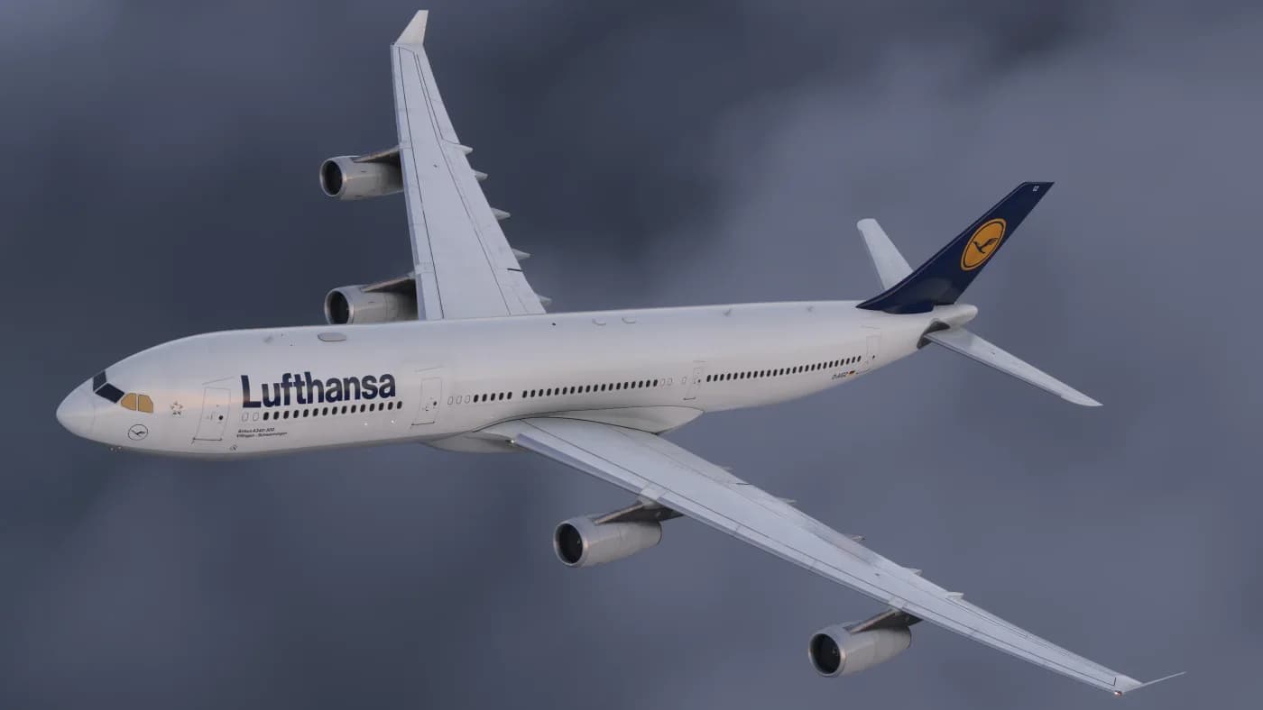 IniBuilds Airbus A340-300 для MSFS 2024: четыре двигателя для дальних перелетов